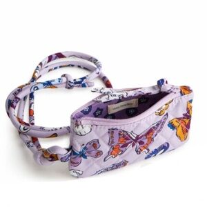 NWT Vera Bradley Butterfly Print Quilted Lanyard Cards ID Zipper Pouch